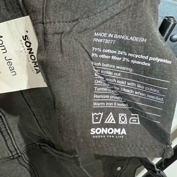 NWT Sonoma mom jeans ultra high rise baggy grey denim size 12 - Picture 10 of 14